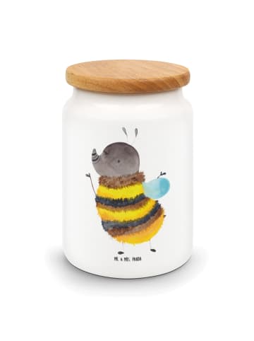 Mr. & Mrs. Panda zuckerdose Hummel flauschig ohne Spruch in Weiß