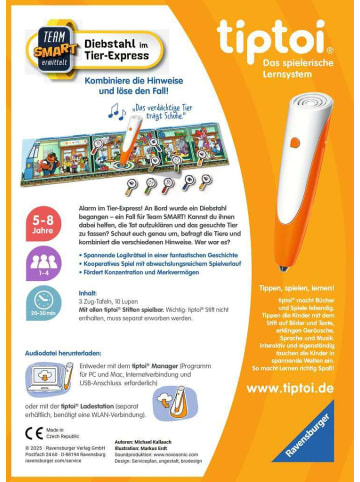 Ravensburger Ravensburger Lernspiel Team SMART ermittelt: Diebstahl im Tier-Express in bunt