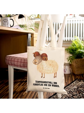Mr. & Mrs. Panda Shopper Sternzeichen Widder mit Spruch in Creme