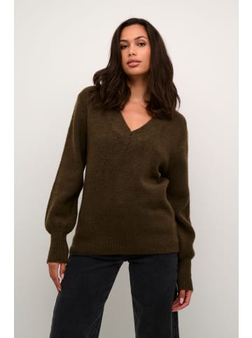 Kaffe Strickpullover KAmerana in Major Brown Melange