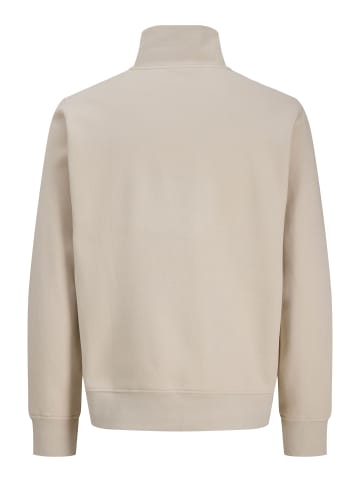 Jack & Jones Sweatshirt mit halbem Reißverschluss in Moonbeam