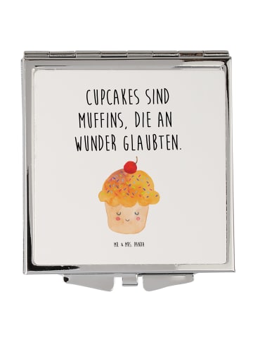 Mr. & Mrs. Panda Schminkspiegel Cupcake mit Spruch in Weiß