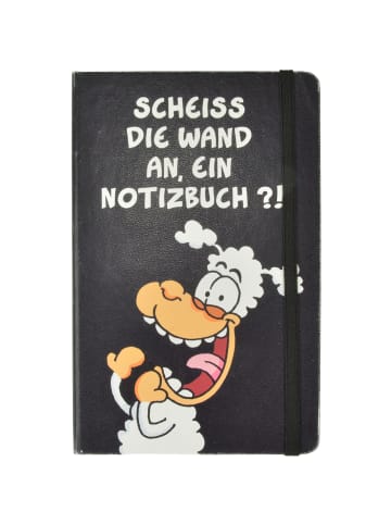 United Labels Ralph Ruthe Notizbuch Hardcover liniert mit Gummiband 13 x 21 cm in schwarz