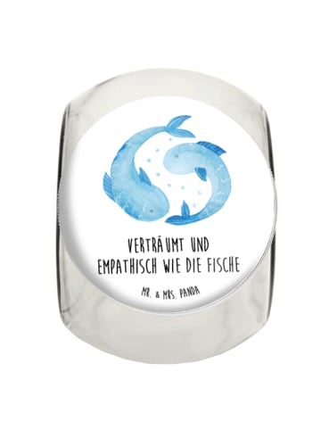 Mr. & Mrs. Panda Vorratsdose Sternzeichen Fische mit Spruch in Weiß