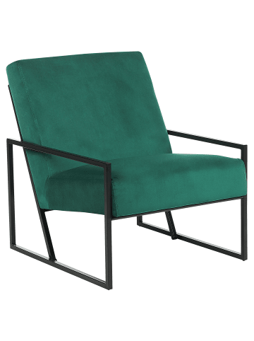 Beliani Sessel DELARY in Grün/Schwarz - (W) 69 x (H) 83 x (L) 83 cm