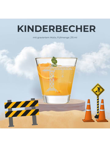 LUXENTU Kinderbecher Kran in 215 ml in transparent