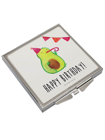 Mr. & Mrs. Panda Kleiner Spiegel Avocado Geburtstag mit Spruch in Weiß