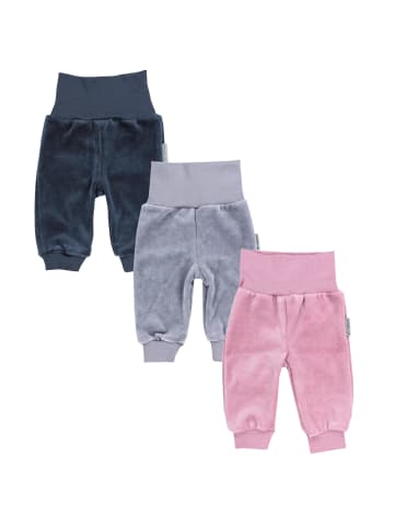 TupTam 3er- Set Hosen in rosa/grau