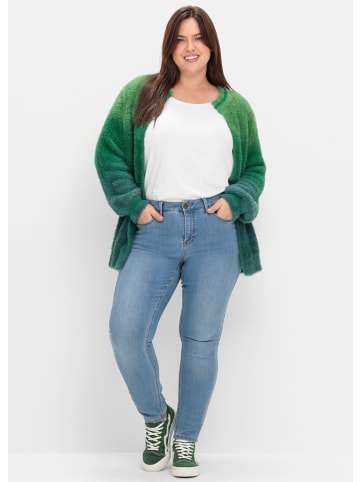 sheego by Joe Browns Strickjacke in grün-blau