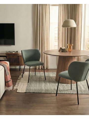 Beliani 2er-Set Esszimmerstuhl CALERA in Grün/Schwarz