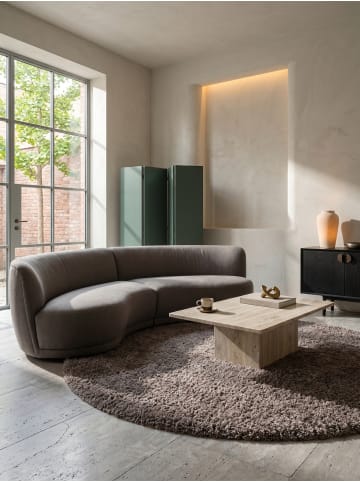 KADIMA DESIGN Teppich Hochflor Shaggy Waschbar Einfarbig RHEIN Strapazierfähig in Taupe