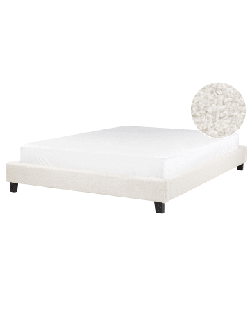 Beliani Doppelbett ROANNE in Beige/Braun - (W) 170 x (H) 29 x (L) 213 cm