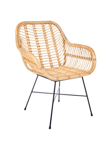 Beliani Esszimmerstuhl CANORA in Braun/Schwarz - (W) 64 x (H) 89 x (L) 51 cm