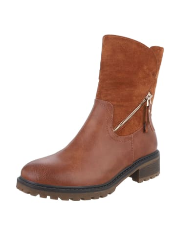 Ital-Design Stiefelette in Camel