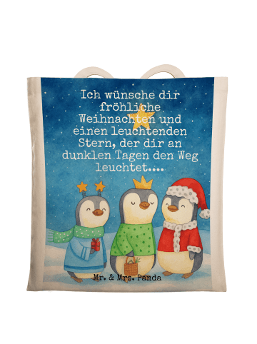 Mr. & Mrs. Panda Tragetasche Winterzeit Heilige drei Könige Desi... in Weiß