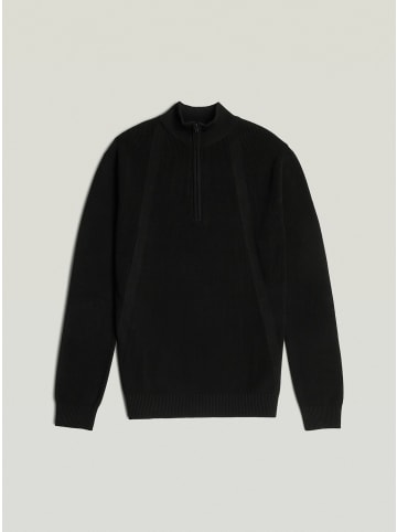 G-Star Raw Structured Half Zip Knit dk black