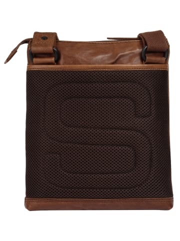 SPIKES & SPARROW Umhängetasche echt Leder in cognac