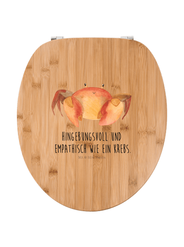 Mr. & Mrs. Panda Toilettenbrille Sternzeichen Krebs mit Spruch in Braun