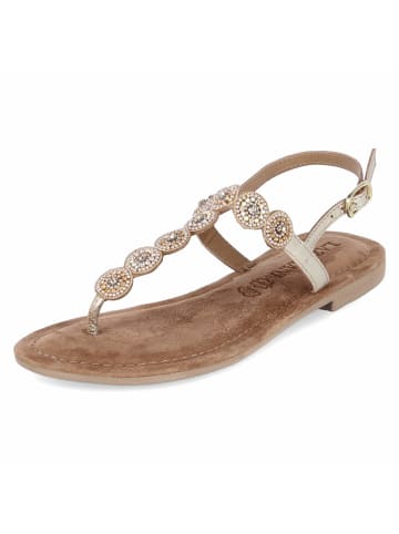 Lazamani Zehentrenner-Sandalen in gold
