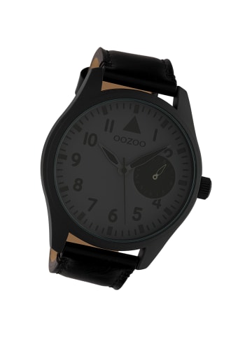 Oozoo Analog-Armbanduhr Oozoo Timepieces schwarz extra groß (ca. 50mm)