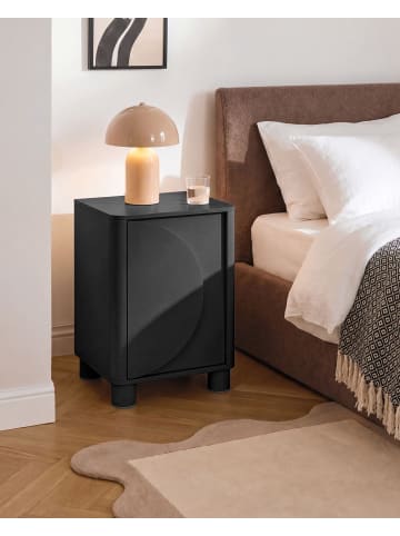 Beliani Nachttisch TOMINGLEY in Schwarz - (W) 40 x (H) 58 x (L) 30 cm