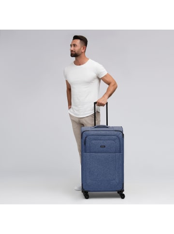 Redolz Essentials 12 LARGE 4 Rollen Trolley 79 cm mit Dehnfalte in blue