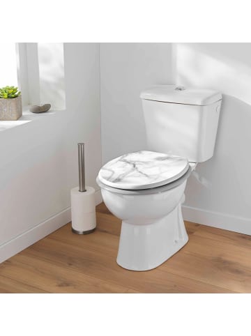 Douceur d’Intérieur WC-Sitz MDF, MARBRE in Grau, 37,5 x 47 cm