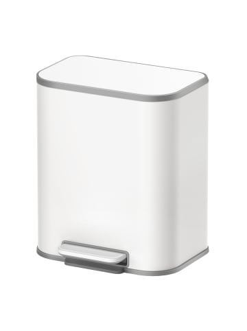 SONGMICS Abfalleimer Parri in Weiß - (B)30 x (H)42.5 x (T)36.6 cm - 20 L