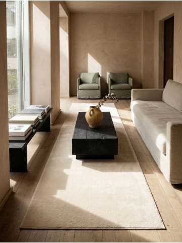 KADIMA DESIGN Läufer Uni rutschhemmend pflegeleicht Wohnzimmer Schlafzimmer Flur in Beige