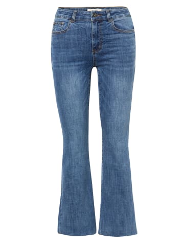 KOROSHI LANGE HOSE JEANS GLOCKE in blau