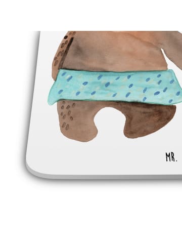 Mr. & Mrs. Panda Untersetzer Bär Freundin ohne Spruch in Weiß