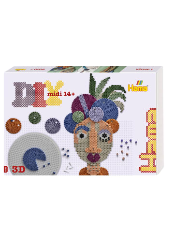 Hama Geschenkbox Art Maske Midi-Bügelperlen in bunt
