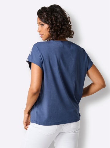 creation L Modal-Mix-Shirt in rauchblau-bedruckt