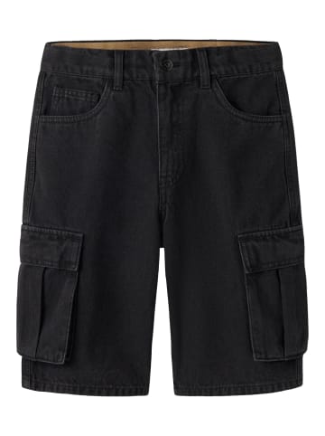 name it Baggy Bermuda Nkmben Denim-Cargoshorts in black denim