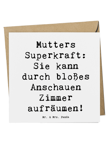 Mr. & Mrs. Panda Deluxe Karte Mutters Magie mit Spruch in Weiß