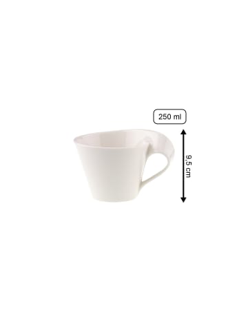 Villeroy & Boch 6er Set Cappuccinotasse NewWave Caffe 250 ml in weiß