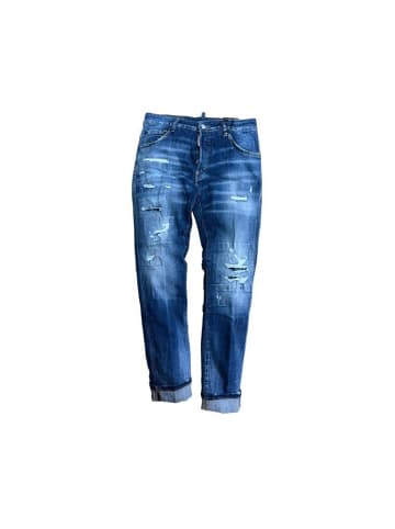 Dsquared2 Yellow Patch Distressed Denim Jeans
