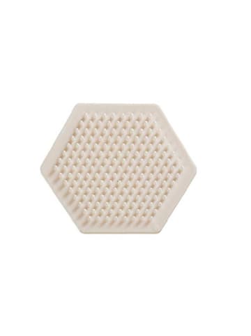 Nabbi BioBeads Stiftplatte Hexagon, 9 cm, weiß - ab 5 Jahren