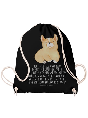 Mr. & Mrs. Panda Gymbag Corgie mit Spruch in Schwarz