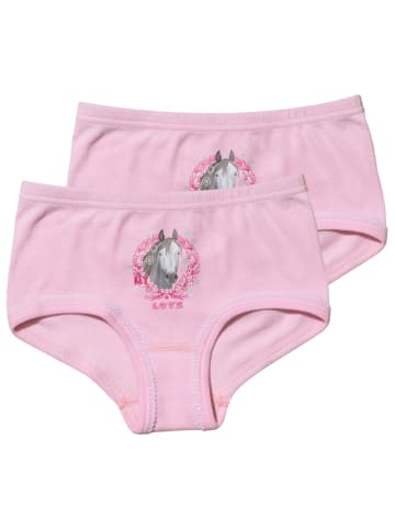 Sweety for Kids 2er-Set: Hipster-Panty in Hell-Rosa