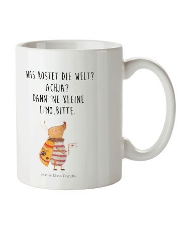 Mr. & Mrs. Panda Kindertasse Nachtfalter Fähnchen mit Spruch in Weiß