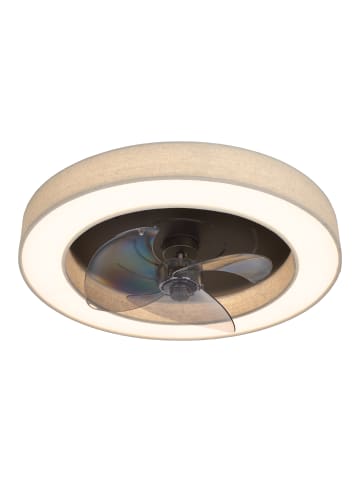 näve LED Ventilatoren "VALENTO" in beige - (L)51 cm x (B)51 cm x (H)14.7 cm - EEK F