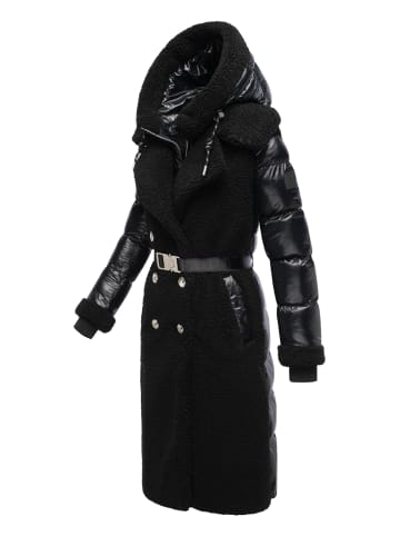 Navahoo Wintermantel Kuscheltraum 14 in Black