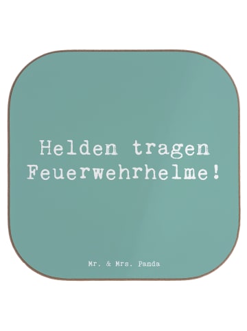 Glasuntersetzer Spruch Feuerwehrmann Helden mit... in Meeresbrise