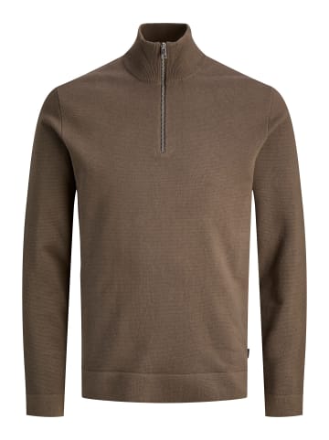 Jack & Jones Sweatshirt mit halbem Reißverschluss in Morel