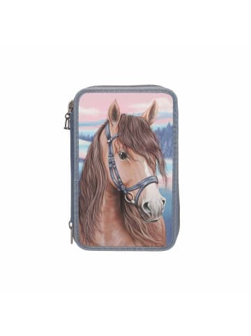 Depesche 3-Fach Federtasche mit 3D-Effekt Miss Melody 20 x 13 x 7,5 cm in rauchblau