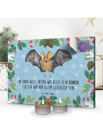 Mr. & Mrs. Panda Adventskalender Fledermaus Flügel mit Spruch in Eisblau