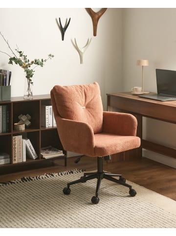 Beliani Bürostuhl ALPINE in Braun/Schwarz - (W) 61 x (H) 90 x (L) 71 cm