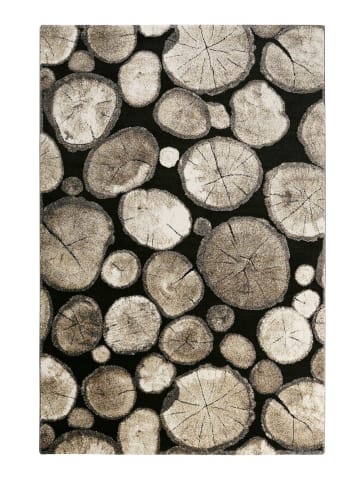 Teppich "Logs" in Schwarz/Taupe/Beige