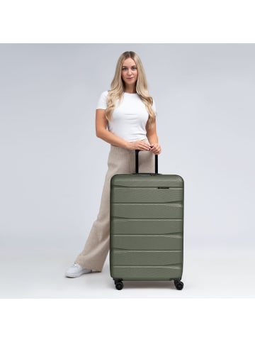 Franky Munich 4.0 4 Rollen Trolley L 76 cm mit Dehnfalte in olive dull